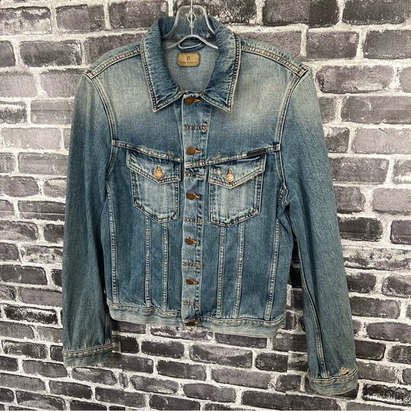Nudie Jeans Terry Organic Cotton Sharp Used Denim Jacket Size M - Picture 6 of 16